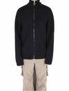 Men's High Neck Wool Knit Zip-up Black M4233FSB - OUR LEGACY - BALAAN 2