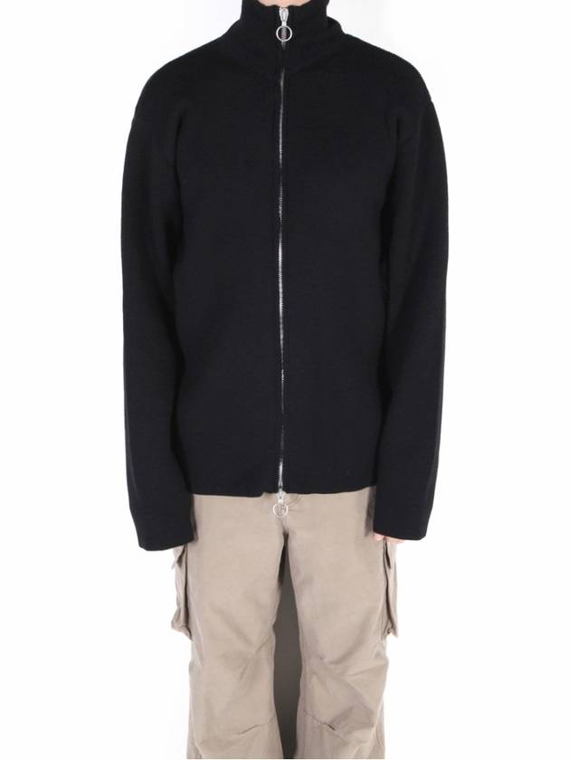 Men's High Neck Wool Knit Zip-up Black M4233FSB - OUR LEGACY - BALAAN 2