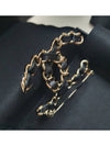 CC Logo Chain Metal Brooch Black - CHANEL - BALAAN 5