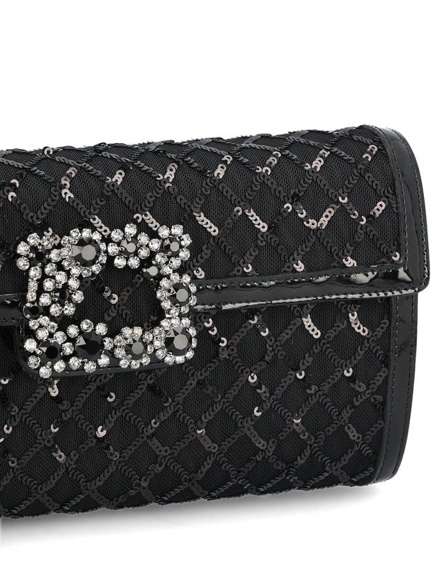 Efflorescence Sequin Clutch Bag Black - ROGER VIVIER - BALAAN 5