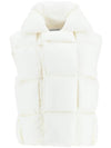 Intreccio Nylon Padding Vest White - BOTTEGA VENETA - BALAAN.