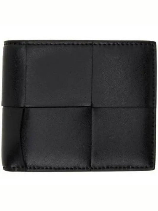 Cassette Folded Coin Purse Black - BOTTEGA VENETA - BALAAN 1