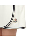 Logo Patch Wrap A-Line Skirt White - MONCLER - BALAAN 10