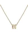 Mini Pop H Pendant Necklace Gold Marron Glace - HERMES - BALAAN 1