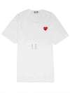 Play Red Heart Waffen Short Sleeve T-Shirt White P1 T108 2 - COMME DES GARCONS - BALAAN 2