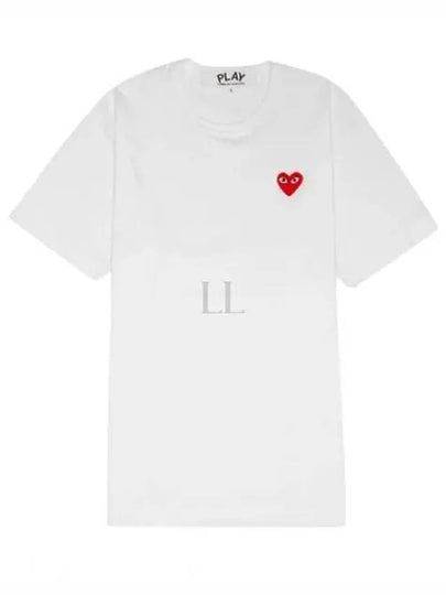 Play Red Heart Waffen Short Sleeve T-Shirt White P1 T108 2 - COMME DES GARCONS - BALAAN 2