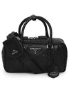 Triangle Logo Antique Small Tote Bag Black - PRADA - BALAAN 1