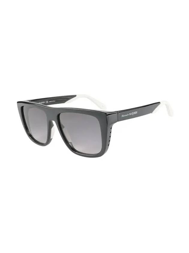 Eyewear Square Horn Rim Sunglasses Black - ALEXANDER MCQUEEN - BALAAN 4