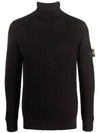 Wappen Patch Wool Turtleneck Black - STONE ISLAND - BALAAN 2