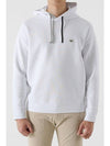 Drawstring Detail Cotton Hoodie White - EMPORIO ARMANI - BALAAN 3