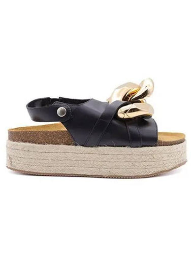 sandals women chain espadrilles black - JW ANDERSON - BALAAN 1