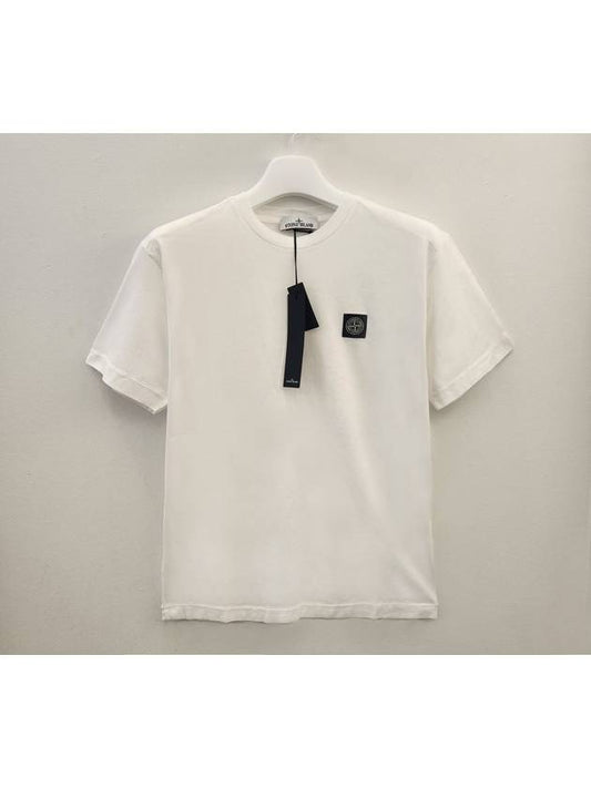 Logo Patch Short Sleeves T-Shirt White - STONE ISLAND - BALAAN 2