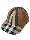 Logo Check Cotton Ball Cap Birch Brown - BURBERRY - BALAAN 2