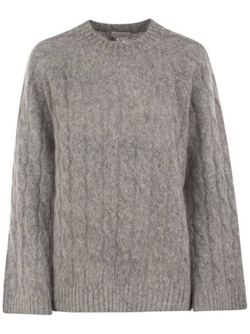 Wool and mohair sweater with monili - BRUNELLO CUCINELLI - BALAAN 1