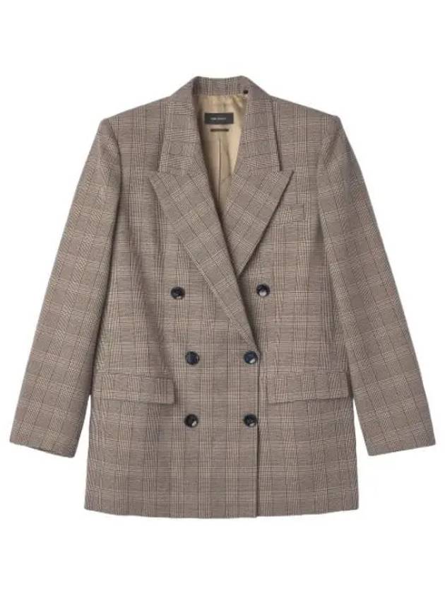 Nebeam double breasted jacket beige blue suit blazer - ISABEL MARANT - BALAAN 1