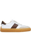 Calfskin Leather Low Top Sneakers White Brown - TOD'S - BALAAN 2