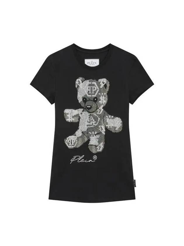 Women s Hot Piece Bare Short Sleeve T Shirt Black - PHILIPP PLEIN - BALAAN 1