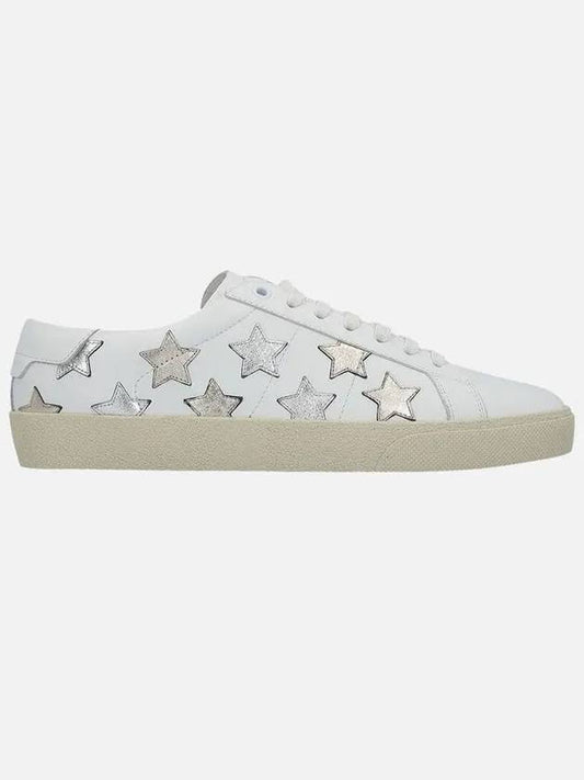 Women's California Silver Star Low Top Sneakers White - SAINT LAURENT - BALAAN 2