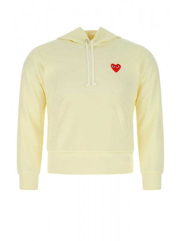 Red Heart Wappen Hoodie Top Ivory - COMME DES GARCONS - BALAAN.