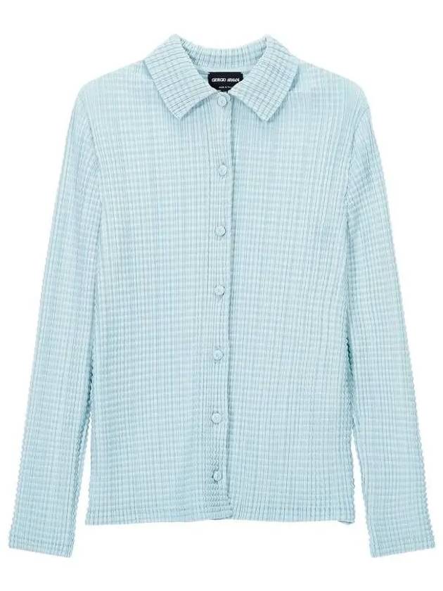 Women s Wave Pleated Shirt Mint 270989 - GIORGIO ARMANI - BALAAN 1