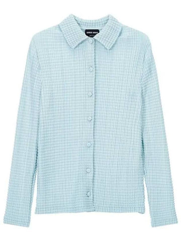 Women s Wave Pleated Shirt Mint 270989 - GIORGIO ARMANI - BALAAN 1