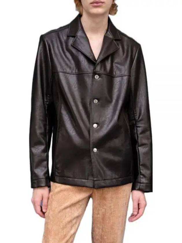 FRANCIS JACKET COFFEE BROWN Francis leather jacket - SEFR - BALAAN 1