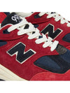 Men's 990v2 Mesh Upper Low Top Sneakers Red - NEW BALANCE - BALAAN 5