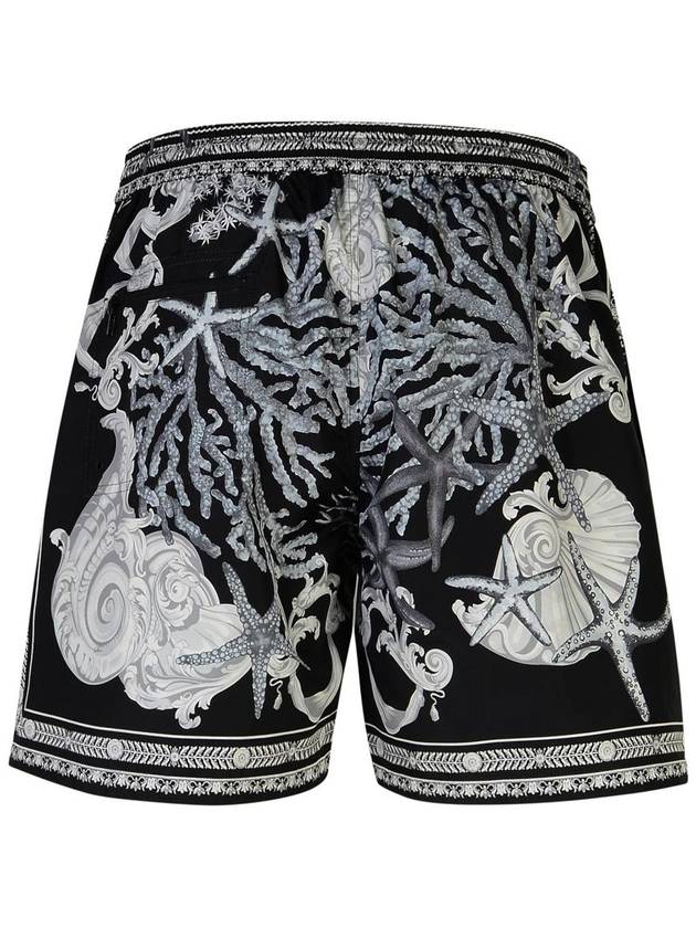 Versace 'Barocco' Black Polyester Swim Shorts - VERSACE - BALAAN 3