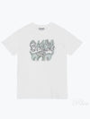 Logo Print Short Sleeve T-Shirt White - GANNI - BALAAN 2