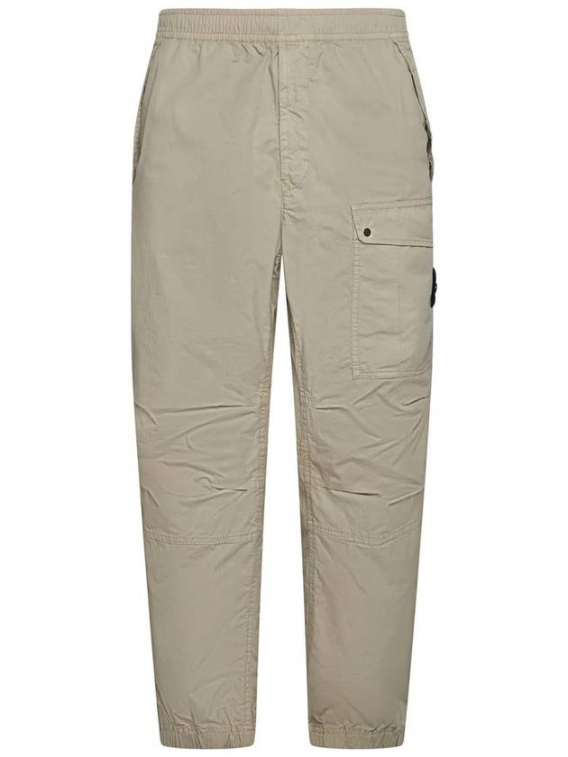 Logo Twill Cotton Cargo Track Pants Sand - STONE ISLAND - BALAAN 2