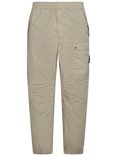 Logo Twill Cotton Cargo Track Pants Sand - STONE ISLAND - BALAAN 2