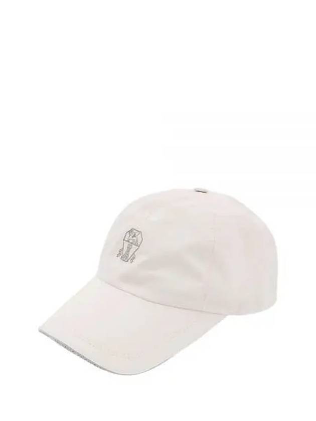 Embroidered Logo Curved Peak Ball Cap White - BRUNELLO CUCINELLI - BALAAN 2