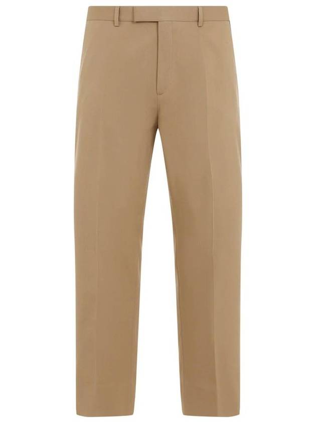 Gabardine Cotton Straight Pants Beige - GUCCI - BALAAN 2