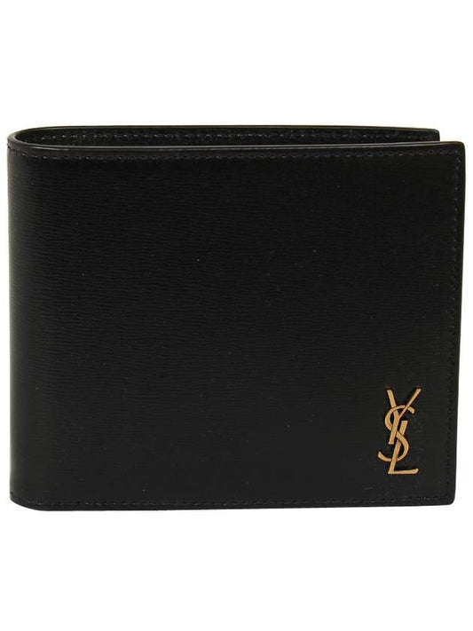 Tiny Monogram Half Wallet Black Gold - SAINT LAURENT - BALAAN 2