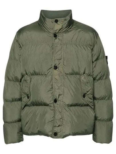 Garment Dyed Crinkle Reps Down Padding Olive - STONE ISLAND - BALAAN 2