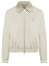 De Coeur Logo Zip-up Jacket Light Beige - AMI - BALAAN 2