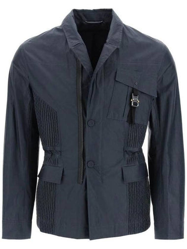 Poplin Workwear Waxed Cotton Jacket Navy - DIOR - BALAAN 1