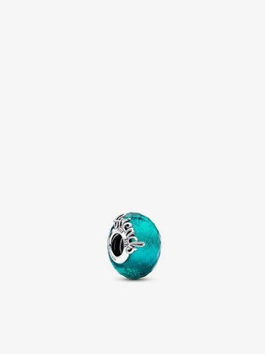 Faceted Murano Glass Friendship Bracelet Charm Blue - PANDORA - BALAAN 1