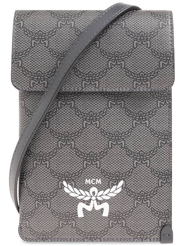 MCM Phone Pouch With Strap, Men's, Grey - MCM - BALAAN 1