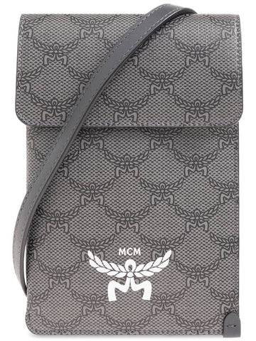 MCM Phone Pouch With Strap, Men's, Grey - MCM - BALAAN 1