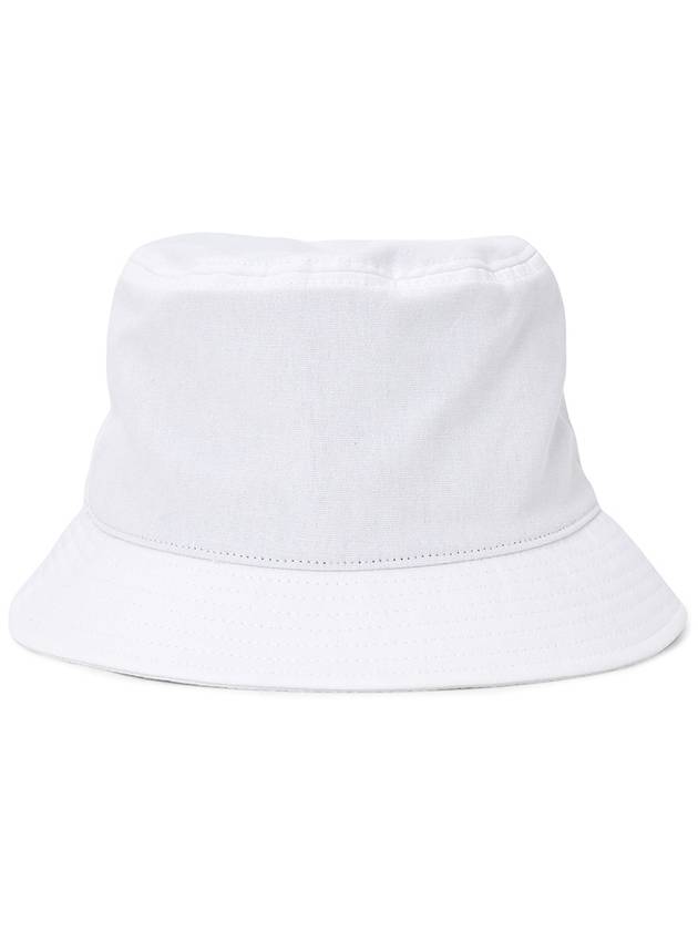 Logo Patch Bucket Hat White - STONE ISLAND - BALAAN 4