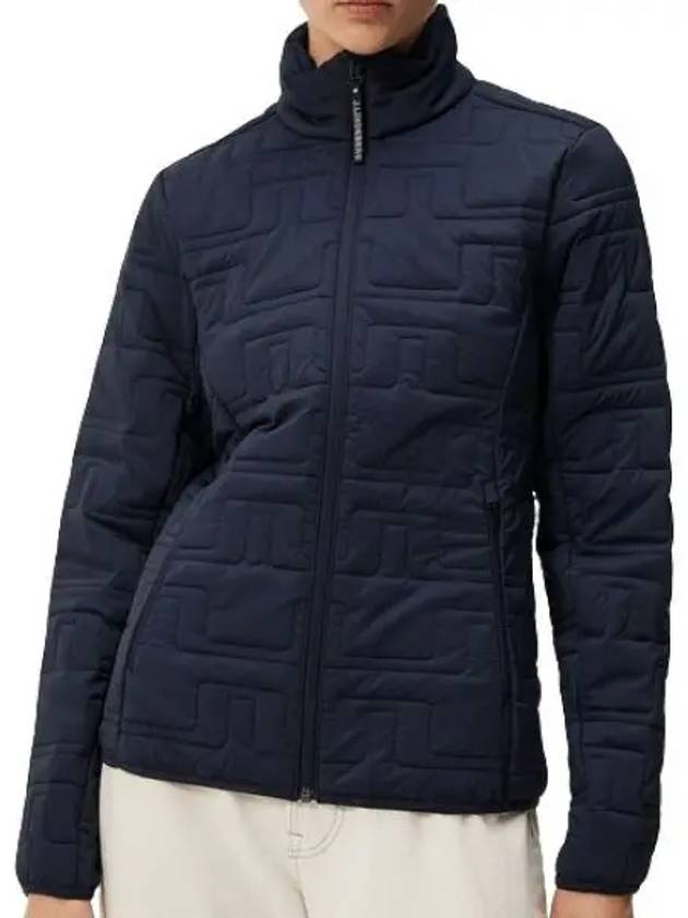 Marble Quilted Zip-Up Jacket Navy - J.LINDEBERG - BALAAN 2