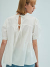 Back Ribbon Detail Peplum Blouse White - OPENING SUNSHINE - BALAAN 5