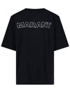 Guizy Back Logo Cotton Short Sleeve T-Shirt Black - ISABEL MARANT - BALAAN 4