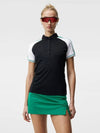 SS Golf Short Sleeve PERINNE POLO Black - J.LINDEBERG - BALAAN 2