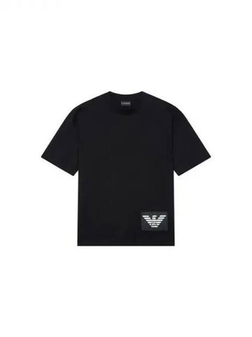 Men s Big Eagle Logo Patch T Shirt Black 270436 - EMPORIO ARMANI - BALAAN 1