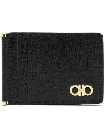 Gancini Credit Card Wallet Black - SALVATORE FERRAGAMO - BALAAN 2