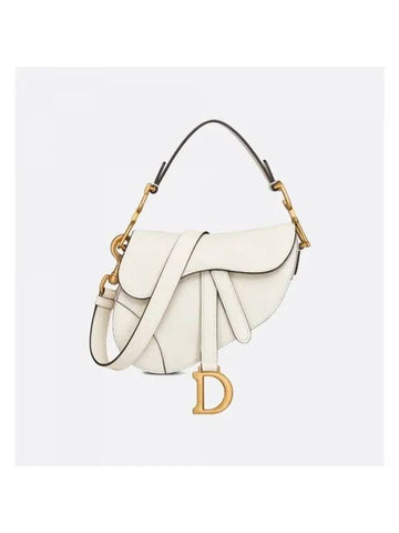 Saddle Small Grained Calfskin Shoulder Bag Latte - DIOR - BALAAN 1