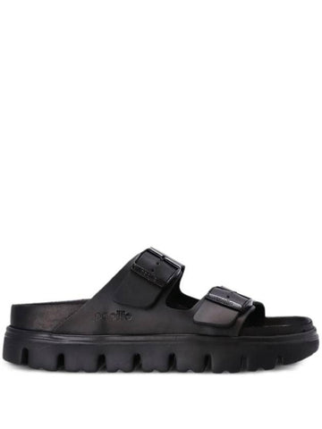 Arizona Chunky Leather Slippers Black - BIRKENSTOCK - BALAAN 1