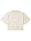 Baseball Rosso Crop Short Sleeve T-Shirt Light Beige - OFF WHITE - BALAAN 9